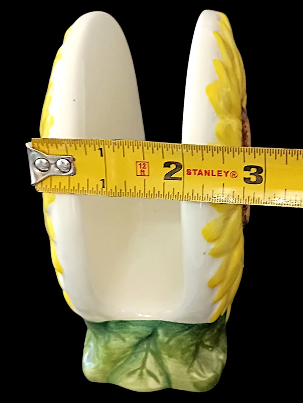 Vintage Sunflower Napkin Holder Ceramic‎ Letter Holder Farmhouse Kitsch Cottage